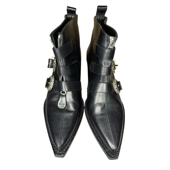 R13 Ankle Three Buckle Boot Black Leather sz 38 $995 - Picture 8 of 14